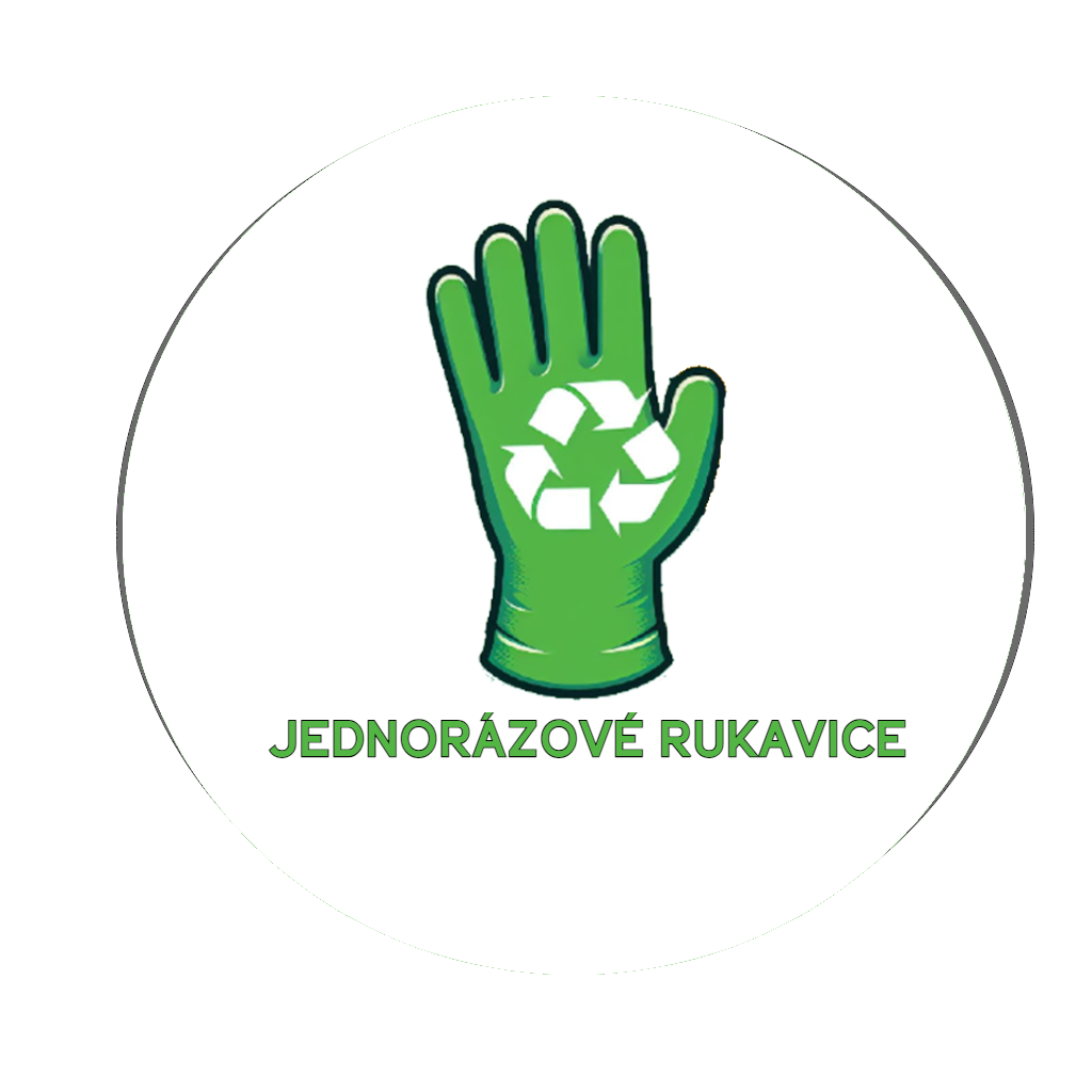 Modré jednorázové rukavice